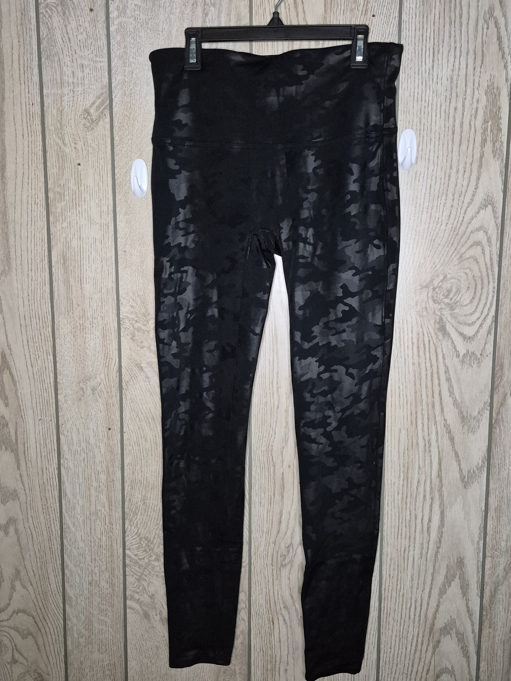 SPANX Black Camouflage High-Waist Leggings